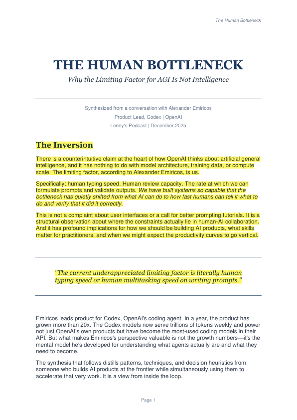 Cover of The Human Bottleneck