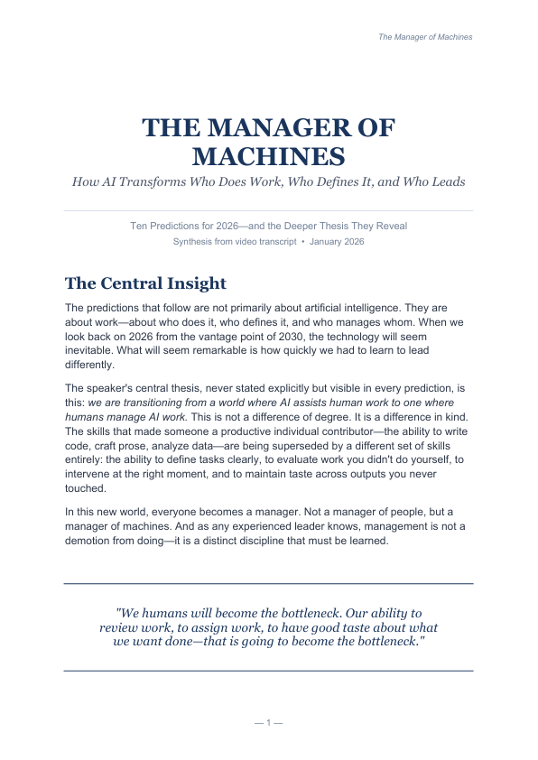 Cover of The Manager of Machines