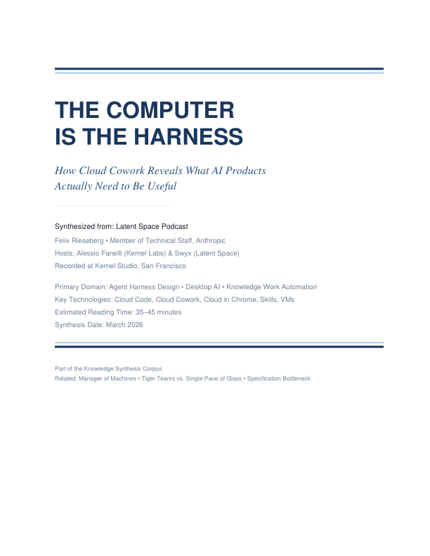 Cover of The Computer Is the Harness